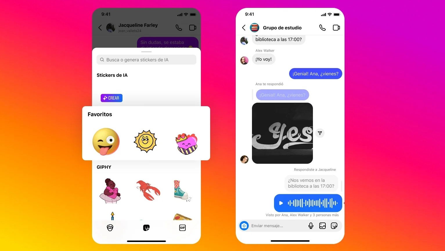 Los mensajes de Instagram mejoran con nuevas funciones inspiradas en WhatsApp